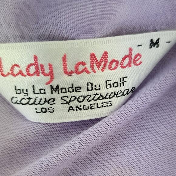 Vintage Lady La Mode Laavender Polo Shirt Jeremy Ranch Active Women's Medium - Picture 7 of 9